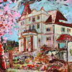 Villa Metz und Kirschblüten